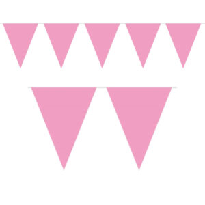 Merkloos 1x Lichtroze babyshower versiering slinger 350 cm – /meisje-geboren/versiering-geboorte-meisje [#125273]