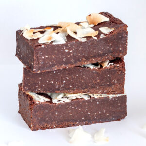 Vegan Kokos Brownie Box – 6 Brownies per post – Brievenbus Pakket – Box Brownies – 70,5% Pure chocolade – Kokos vlokken – Zonder melk en eieren [#580533]