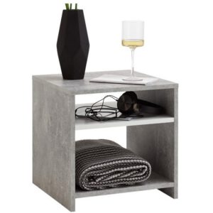 FD Furniture Nachtkastje Lund 40 cm hoog grijs beton – Merken > FD Furniture [#6423]