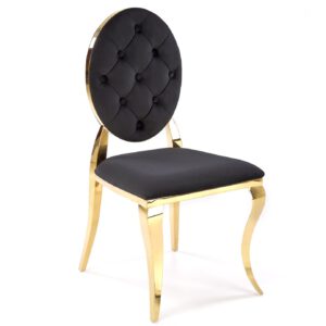 Home Style Eetkamerstoel Reginald zwart met goud – Merken > Home Style [#12609]