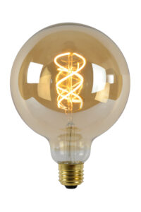 Lucide Lucide G125 – Filament lamp – Ø 12,5 cm – LED Dimb. – E27 – 1×4,9W 2200K – Amber [#330562]