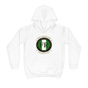 FR Fanshop Hoodie regular wit – kids – FR – Wat gaan we doen vandaag – logo voor groot [#654221]