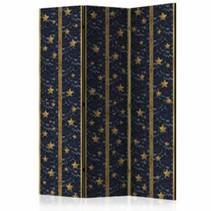 Karo-art Vouwscherm / Kamerscherm – Sterrenhemel in kant 135×172 cm , gemonteerd geleverd dubbelzijdig geprint – Meubels > Huis accessoires > Slaapkamer accessoires > Kamerscherm [#458018]