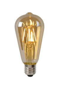 Lucide Lucide ST64 – Filament lamp – Ø 6,4 cm – LED Dimb. – E27 – 1x5W 2700K – Amber [#680562]