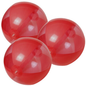 Merkloos 10x stuks opblaasbare strandballen plastic rood 28 cm – – /aanbevolen/map-5 [#524300]