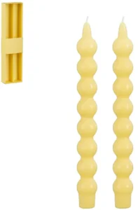 Mica Decorations Mica Decorations dinerkaars bol 25cm geel – Huis & Interieur > Kaarsen > Dinerkaarsen [#813069]