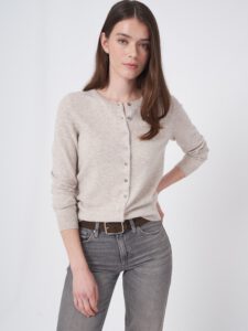 REPEAT cashmere Basic organisch cashmere vest met ronde hals – Dames>Vesten [#113046]