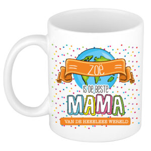 Bellatio Decorations Naam mok mama Zo? – wit – de beste – keramiek – 300 ml – Moederdag/verjaardag – /meer-feestartikelen/geboorte-feestartikelen/artikelen-van-namen/naam-mokken/dames–meisjes-naam-mokken [#452665]