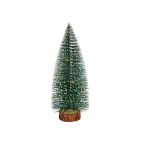 Krist+ Kleine/mini decoratie kerstboompje van 35 cm met witte LED lichtjes – /kerstbomen/mini-kerstbomen–50-cm [#336422]